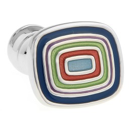 Mansetinööbid - emailitud värviline ovaal